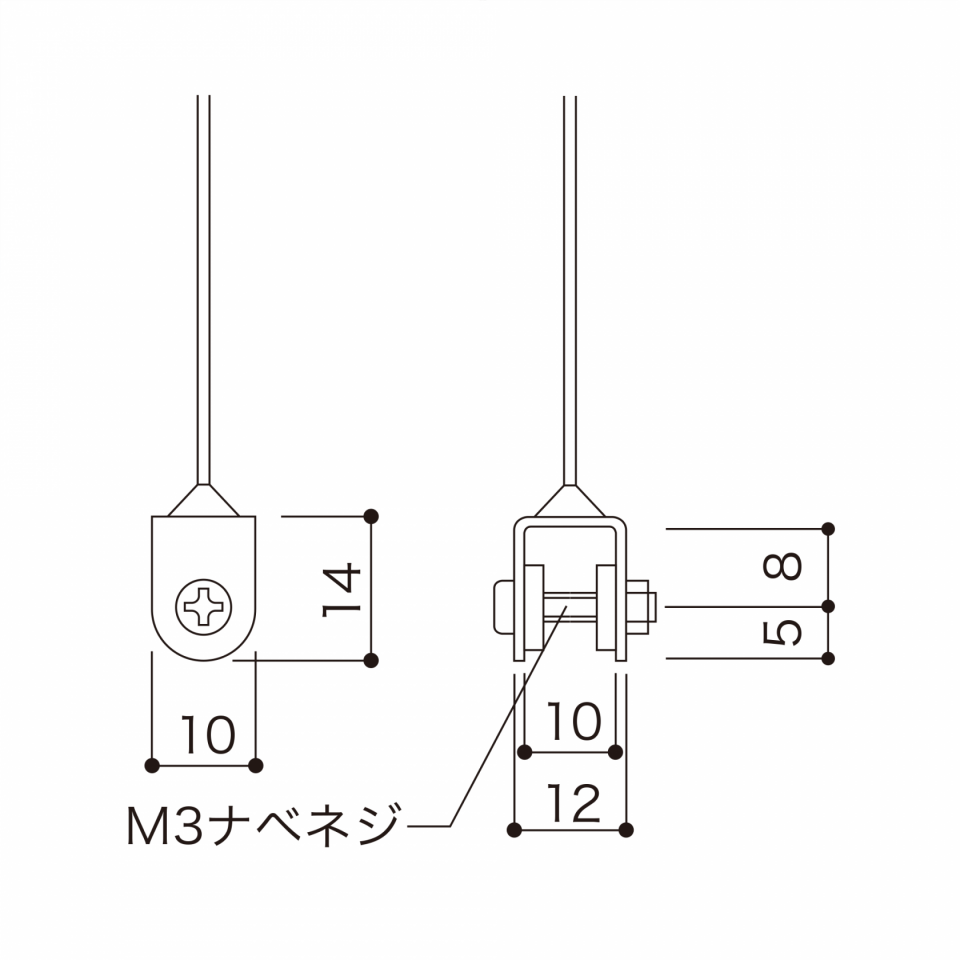 割り引き アラカワ ワイヤーシステム パネル吊り金具付きワイヤーA-03