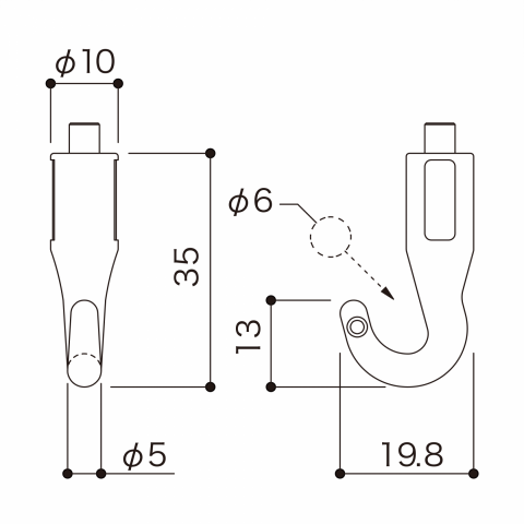 Amazon | 福井金属工芸 JフックS(シングル) 2個入 安全耐荷重7kg 賃貸 抜き跡目立たない 石膏ボード・木壁対応 絵画 壁掛け展示  4292 | 釘フック